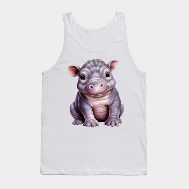 Baby Hippo Tank Top by Chromatic Fusion Studio